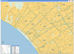 Santa Monica Wall Map Basic Style 2026
